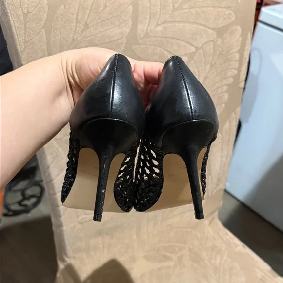Ann Taylor Black Woven Heels - Picture 8 of 10